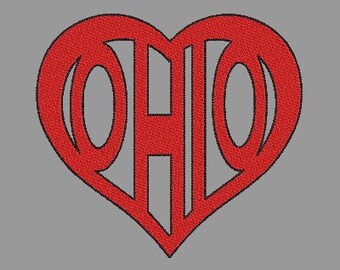 Ohio Applique Machine Embroidery Design | Etsy