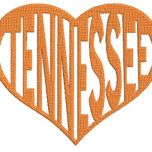 Tennessee Machine Embroidery Design Etsy