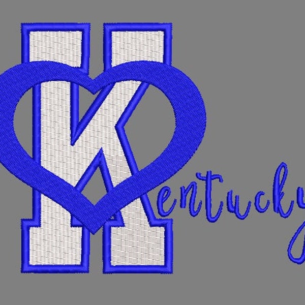 Kentucky machine embroidery design