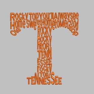 Rocky Top T machine embroidery design- 4 sizes