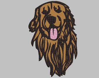 Golden Retriever Dog Embroidery Designs Sketch Machine Instant Digital ...
