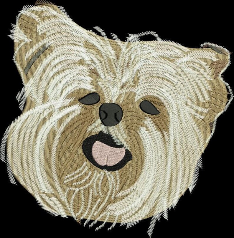 Yorkie Dog Machine Embroidery Design Etsy