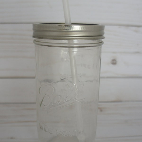 Mason jar tumbler //Mason jar cup// Reusable cup// Mason jar //24oz Mason jar //Pint and a half mason jar