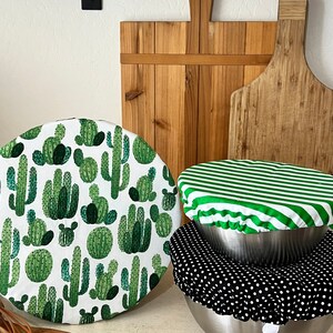 Cactus Bowl Covers, Reusable Bowl Cover, Fabric Bowl Cover, Bread Proofing Cover, Washable Bowl Cover, Gift for Bakers,