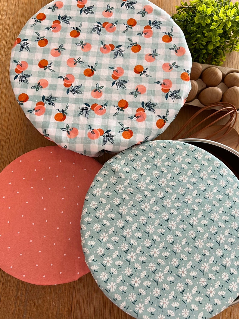 Citrus Gingham Bowl Cover Sers