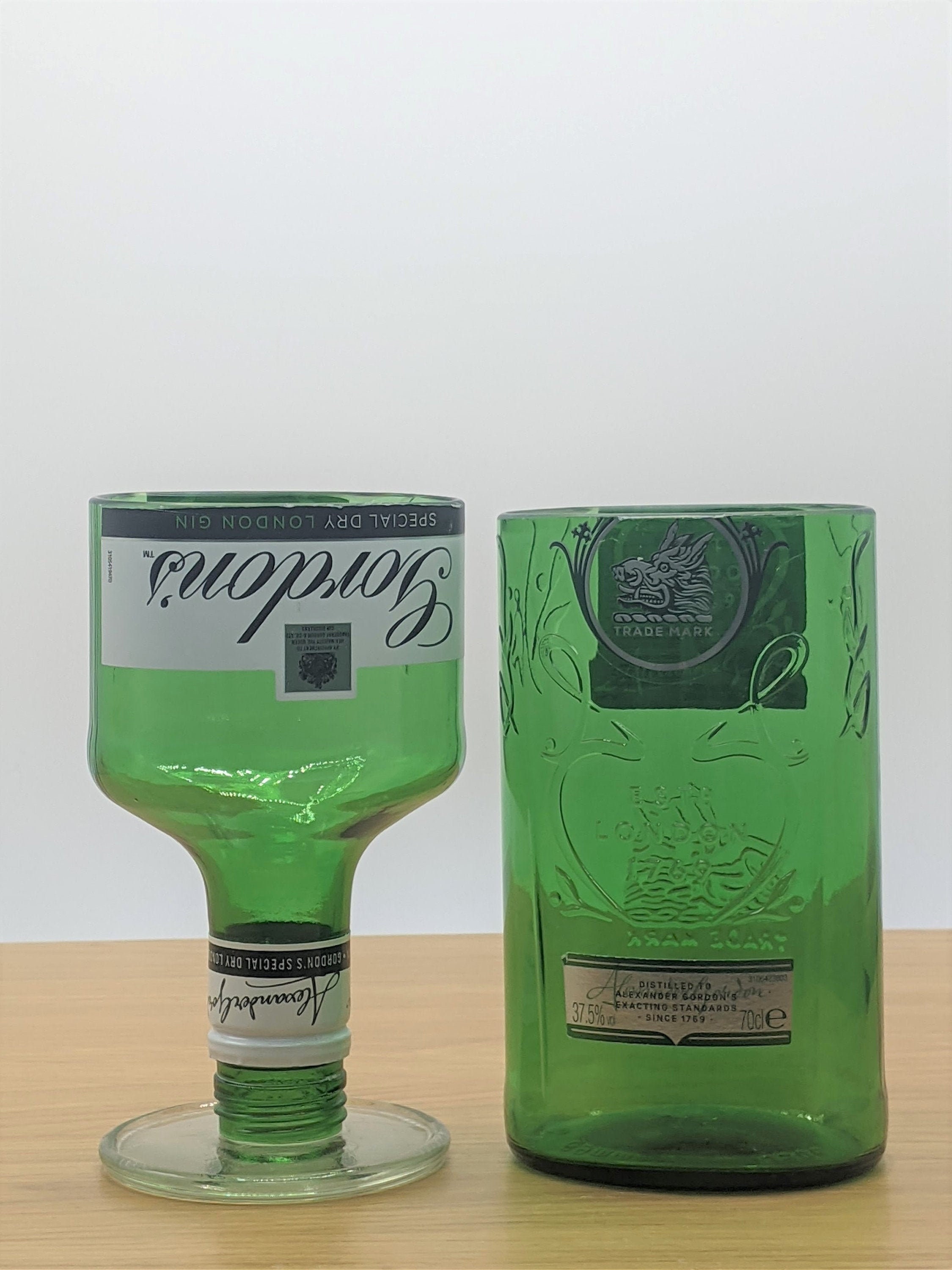 Recycled Glass Gin Bottles : Gordon's gin