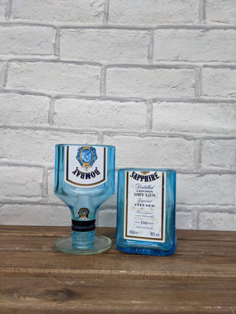 Bombay Sapphire Gin Glasses Birthday Gift for Gin Lover Home Etsy UK
