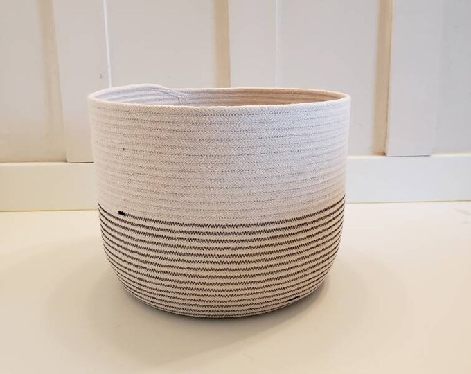 Made to Order Large Color Blocked Rope Pot - Etsy
