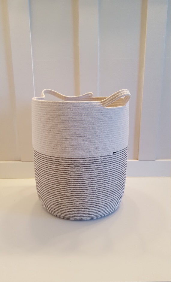 Made to Order Tall XL Rope Basket with Handles Etsy
