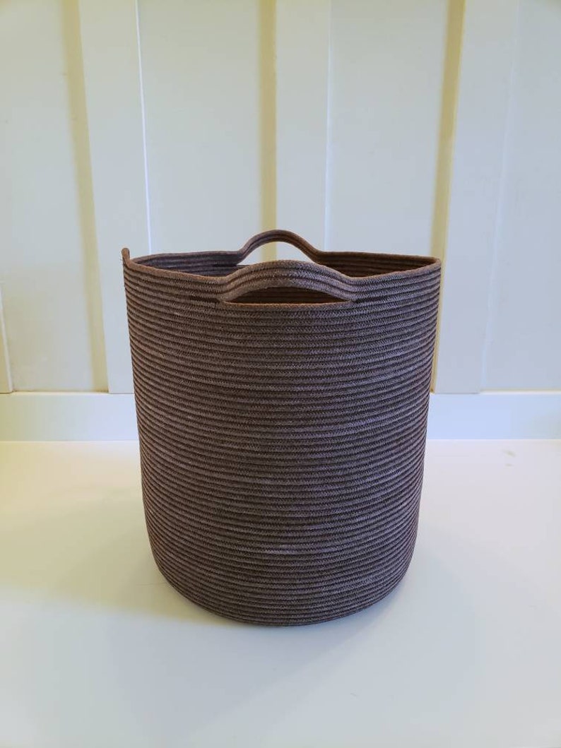 XL Black Rope Basket Etsy