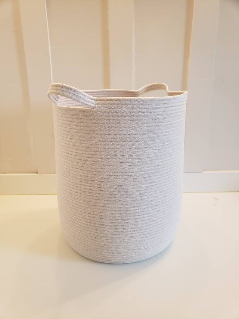 Made to Order Tall XL Rope Basket With Handles Etsy