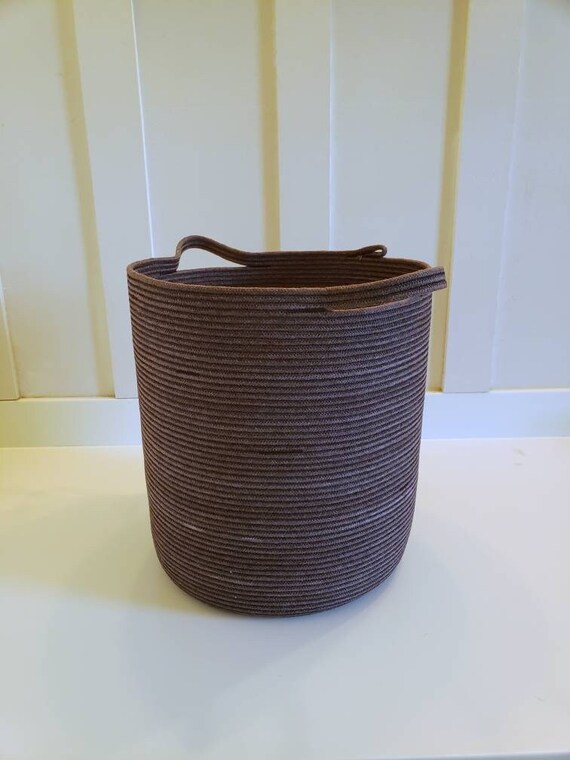 XL Black Rope Basket Etsy
