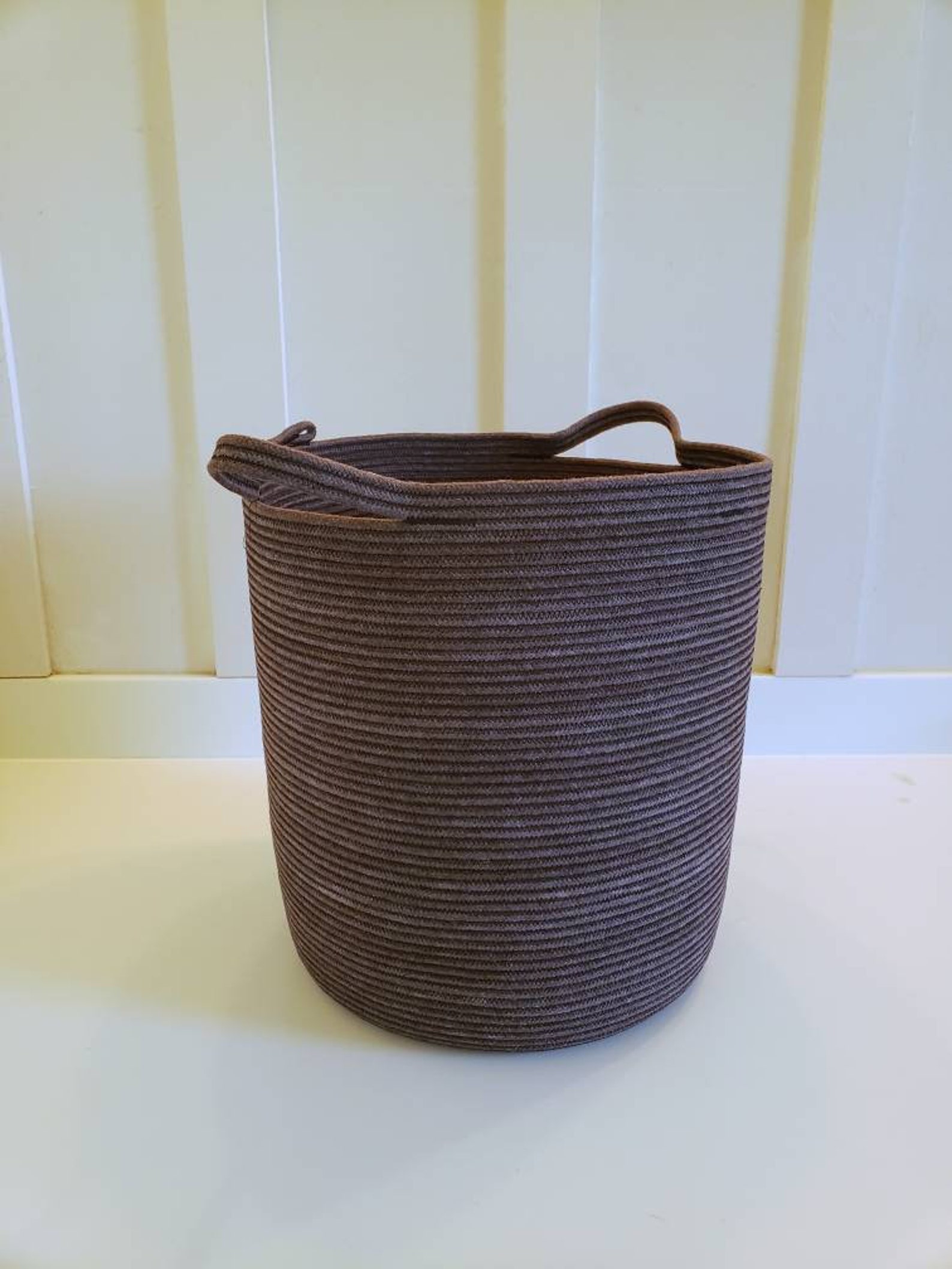XL Black Rope Basket Etsy