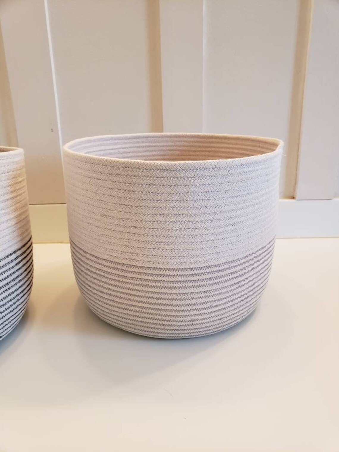 Made to Order Large Color Blocked Rope Pot | Etsy