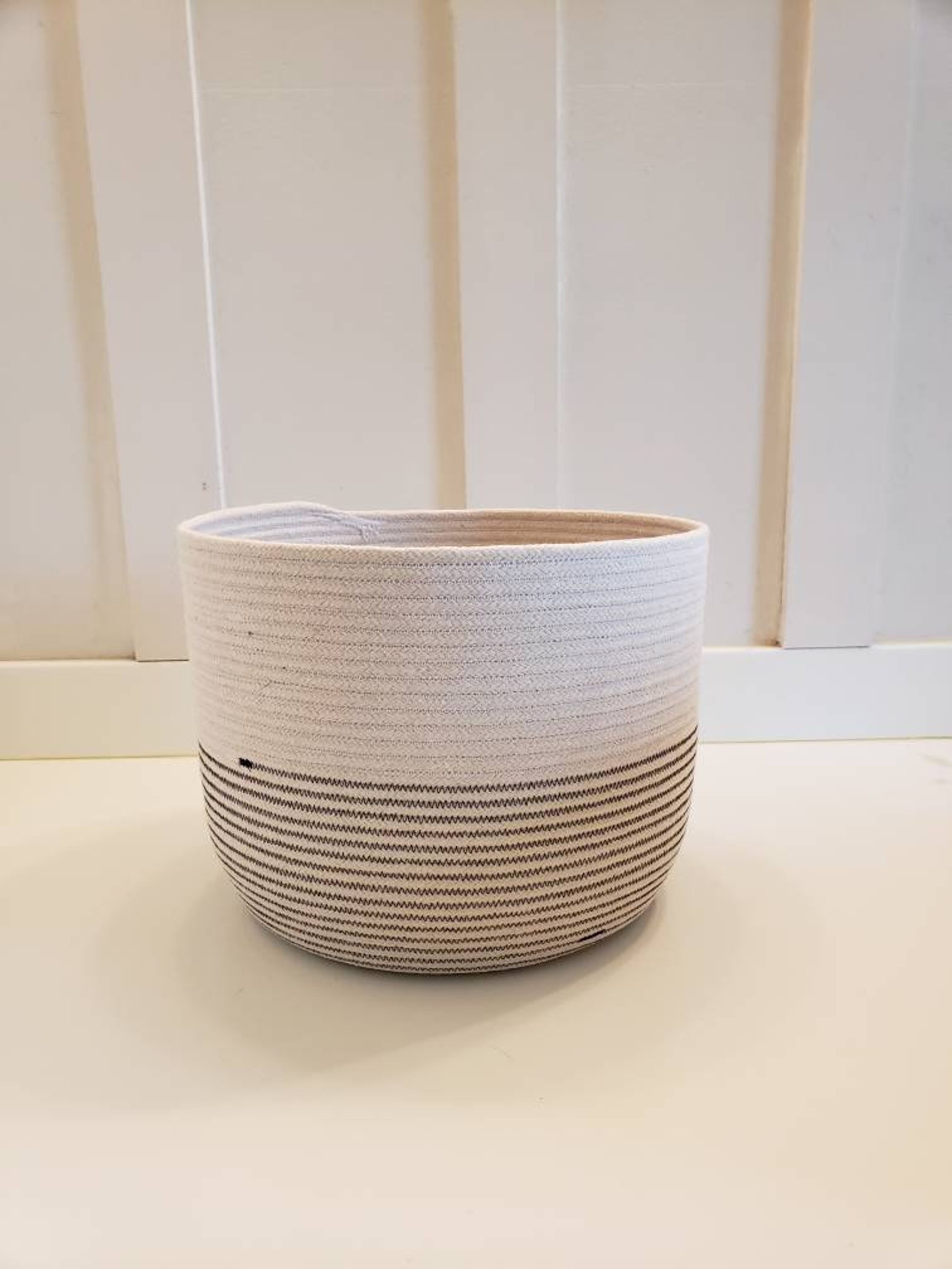 Made to Order Large Color Blocked Rope Pot - Etsy