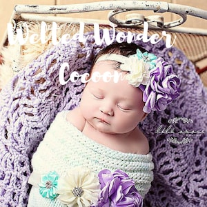 Welted Wonder PATTERN Knit Baby Cocoon, hand knit pattern baby swaddle