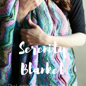 Serenity Blanket PATTERN, Knitting Pattern, INSTANT DOWNLOAD image 1