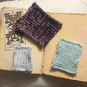 Haunted Cottage-tygmärken - Synliga lagningstygmärken med handstickade denimbaksida - set om 3