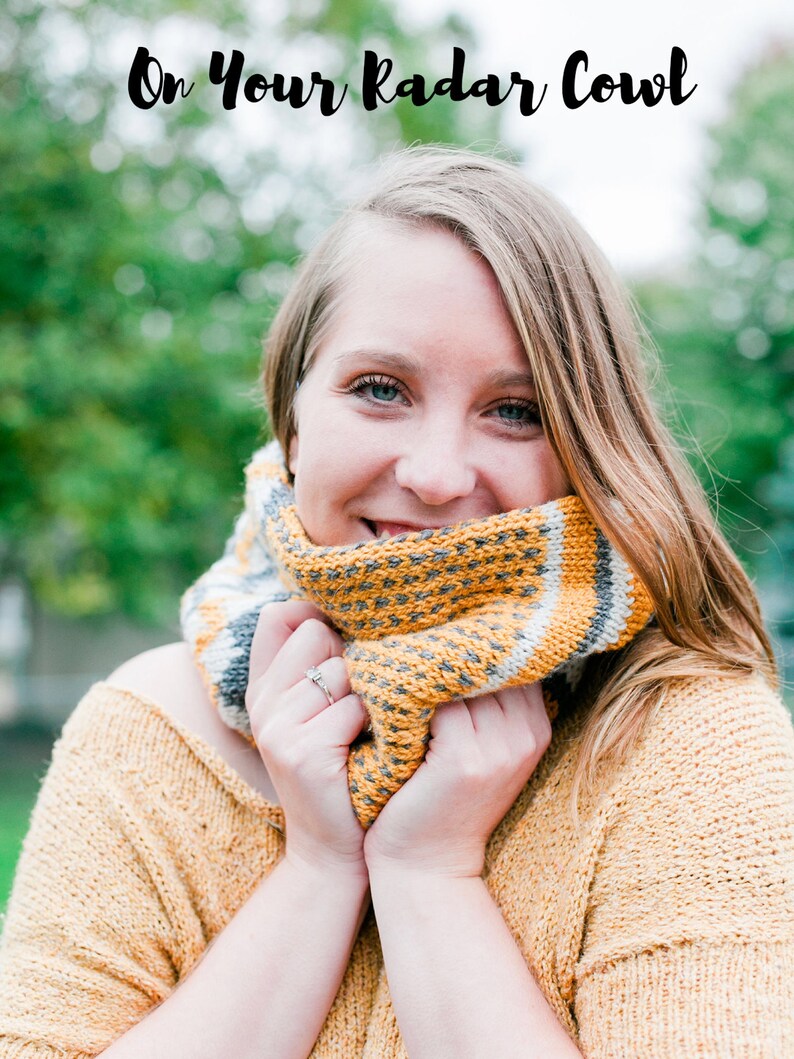 On Your Radar Cowl Knitting PATTERN Digital PDF download image 1