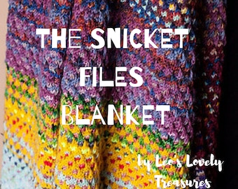 The Snicket Files Blanket PATTERN, Knitting Pattern, INSTANT DOWNLOAD