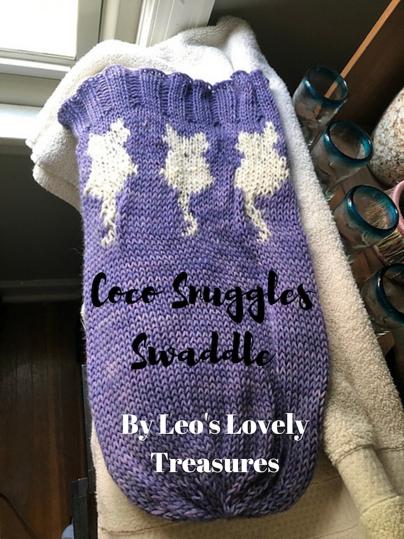 knitted baby swaddle