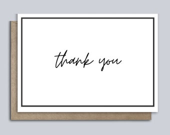 Printable Thank You Cards, Digital Download