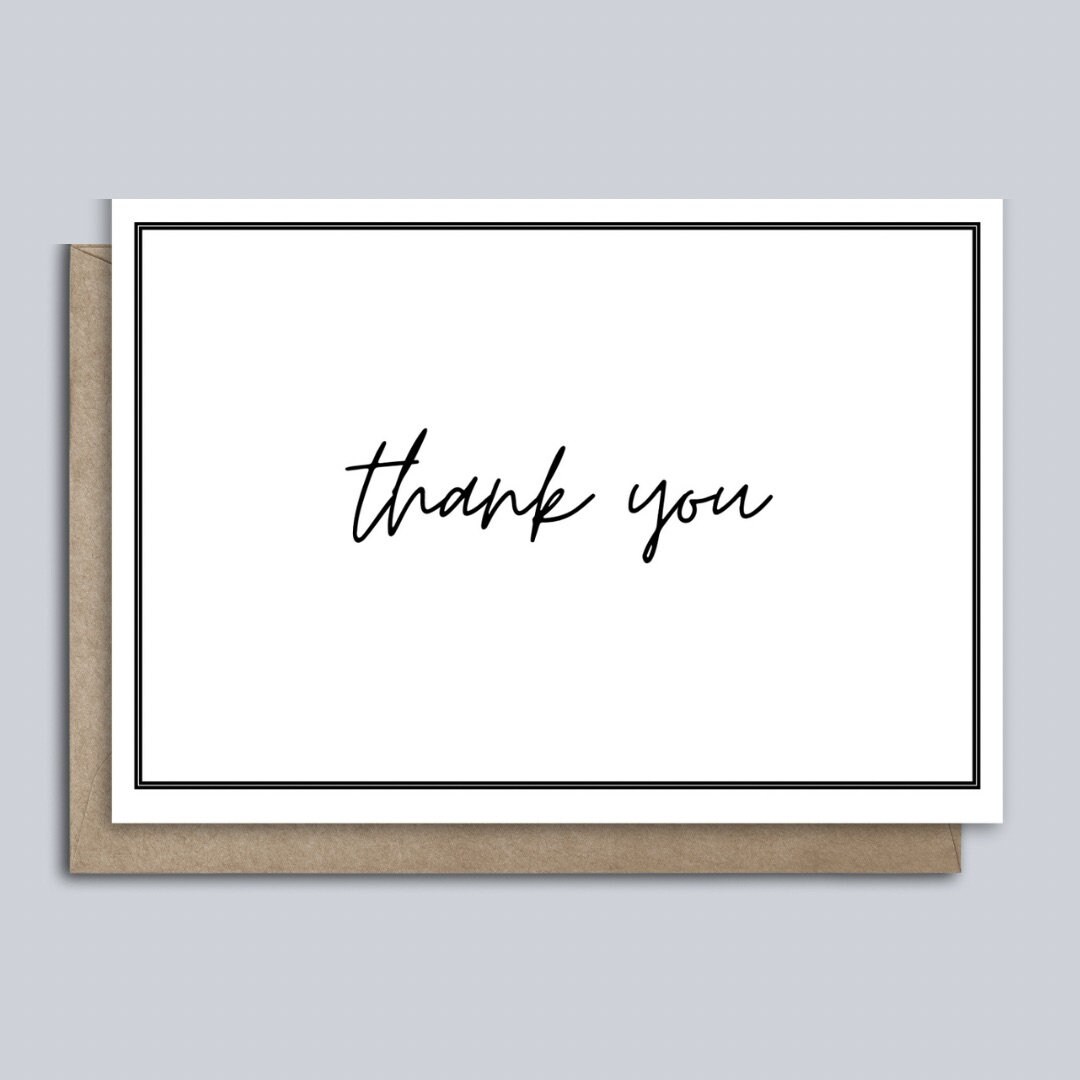 Printable Thank You Cards, Digital Download - Etsy