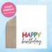 Printable Happy Birthday Card, Digital Download - Etsy