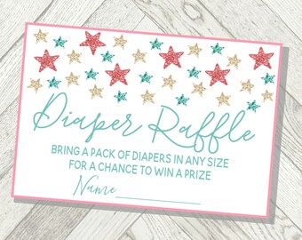 Windel-Verlosungskarte für Twinkle Twinkle Little Star Baby Shower oder Baby Sprinkle. Sofortiger digitaler Download. Druckvorlage Windel-Los