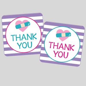 Thank You Tags for Doctor Party, Nurse Party, Doc Party, Nurses & Doctor Appreciation Day. Doc Party Favor Tags. Instant Digital Download