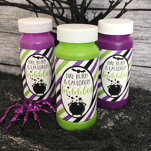 Printable Caudron Bubbles Wrappers. Halloween Bubbles Wrappers. Great Candy Alternative Idea for Trick or Treat Instant Digital Download