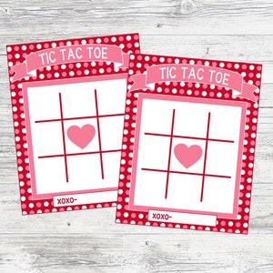 Valentine&#39;s Day Tic Tac Toe. XOXO Tic Tac Toe. Instant Digital Download. Perfect for Class Game or Valentine Exchange.