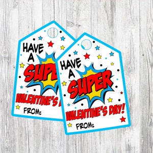 Habe einen Super Valentinstag Hangtags. Superheld Valentinstag Tags. Sofortiger digitaler Download-Dateien. Superheld, Superheld Valentines.