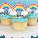 PRINTABLE Rainbow Cupcake Toppers. Cupcake Toppers for Rainbow Party ...