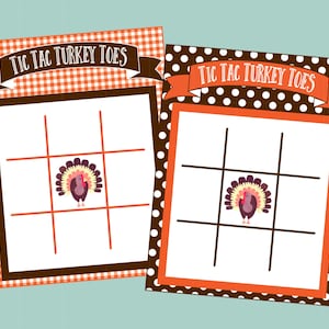 Tic Tac Turkey Toes. Thanksgiving Tic Tac Toe game. Instant Digital Download. Printable Thanksgiving Party Favor or Activity.