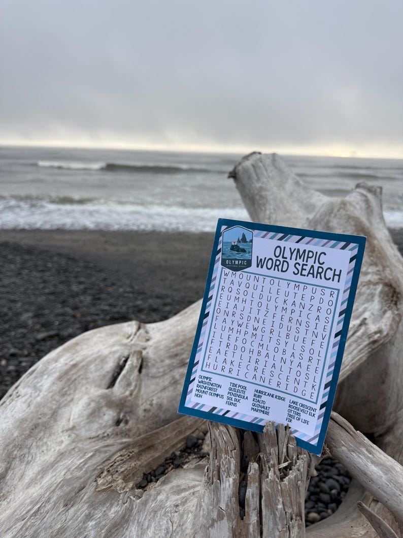 Printable Washington National Parks Word Search Bundle. Mt Rainier ...