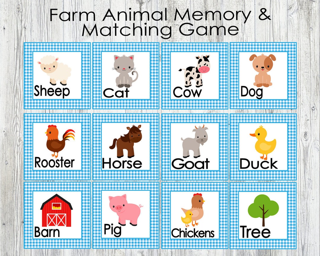 Fuzzy Farm : Animal Matching Game, A Free Games for Kids by