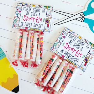 Você vai ser um SMARTIE! Presente de estudante de volta às aulas. Download digital instantâneo. Smartie Bag Topper para notas e ano letivo.