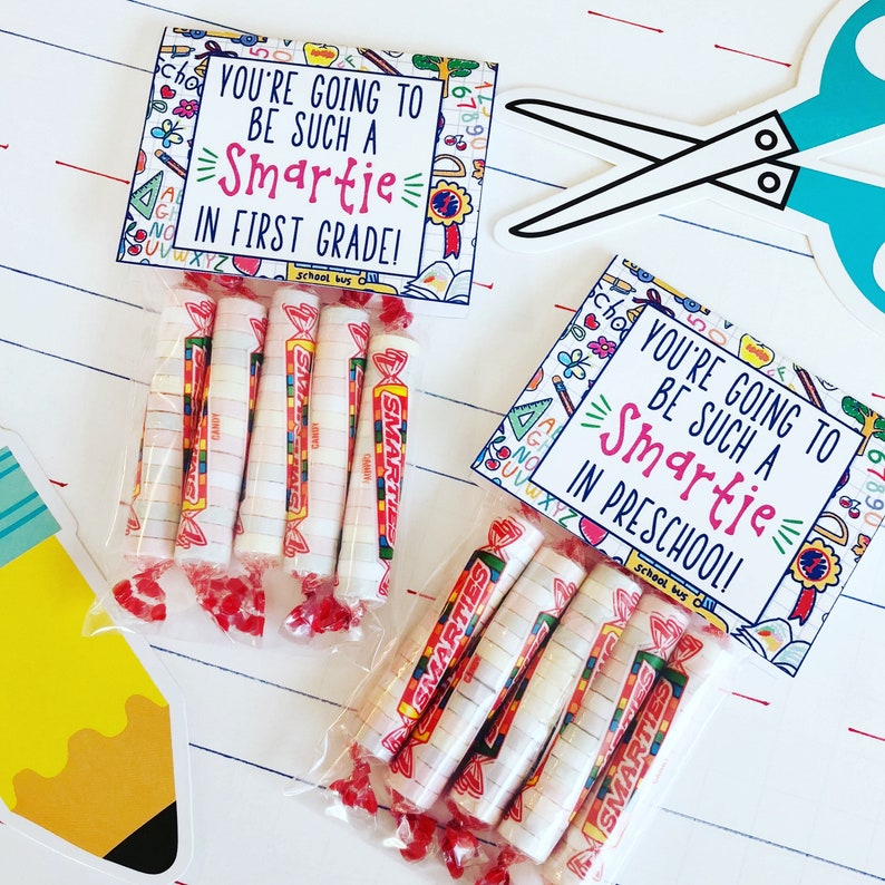 You're going to be such a SMARTIE Back to School Student Gift. Instant DIgital Download. Smartie Bag Topper for grades and School Year. image 1