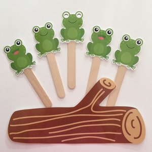 5 Little Speckled Frogs Printable Puppets! Instant Digital Download ...