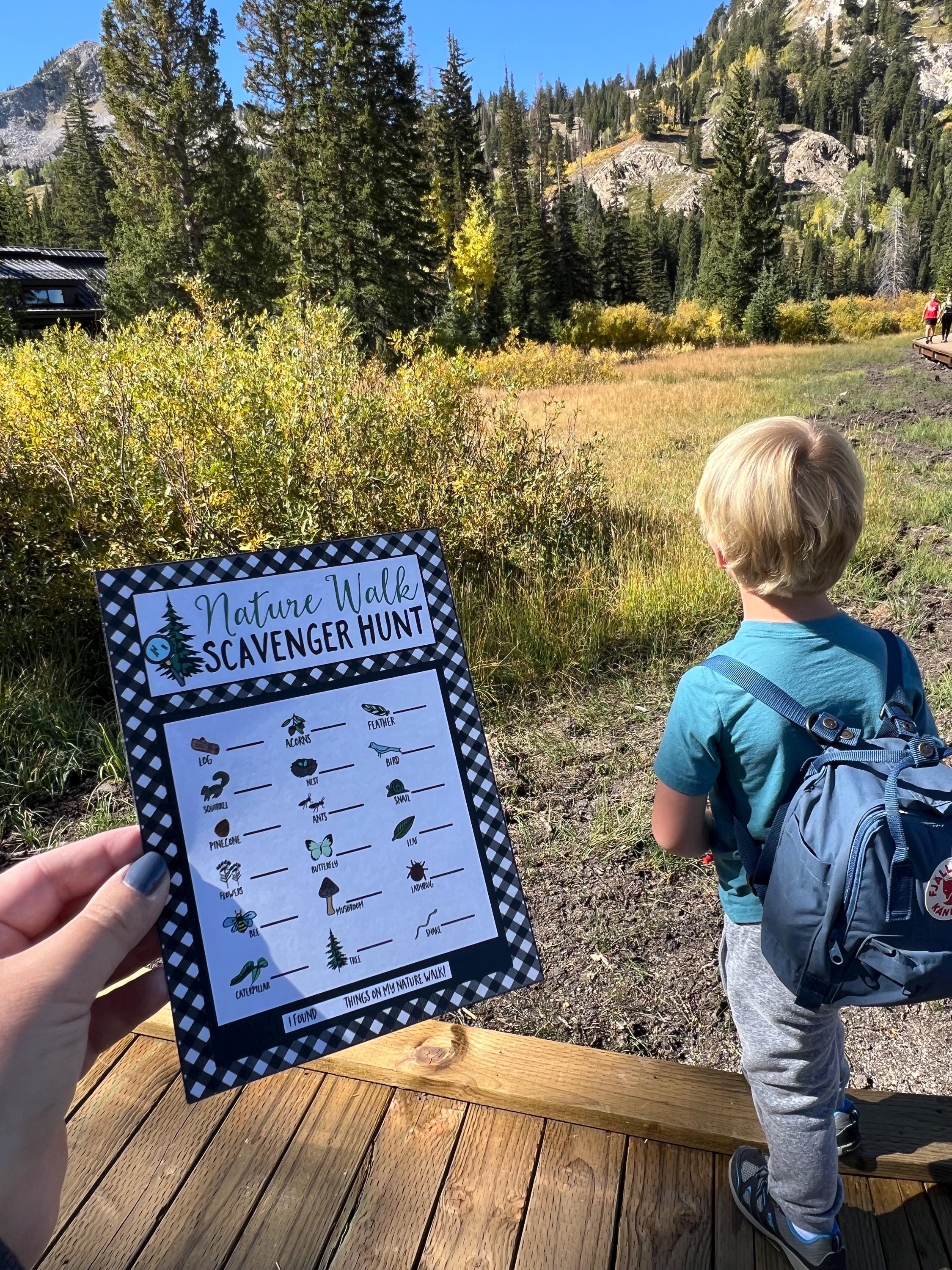 Printable Nature Walk Scavenger Hunt. Instant Digital Download. Great ...
