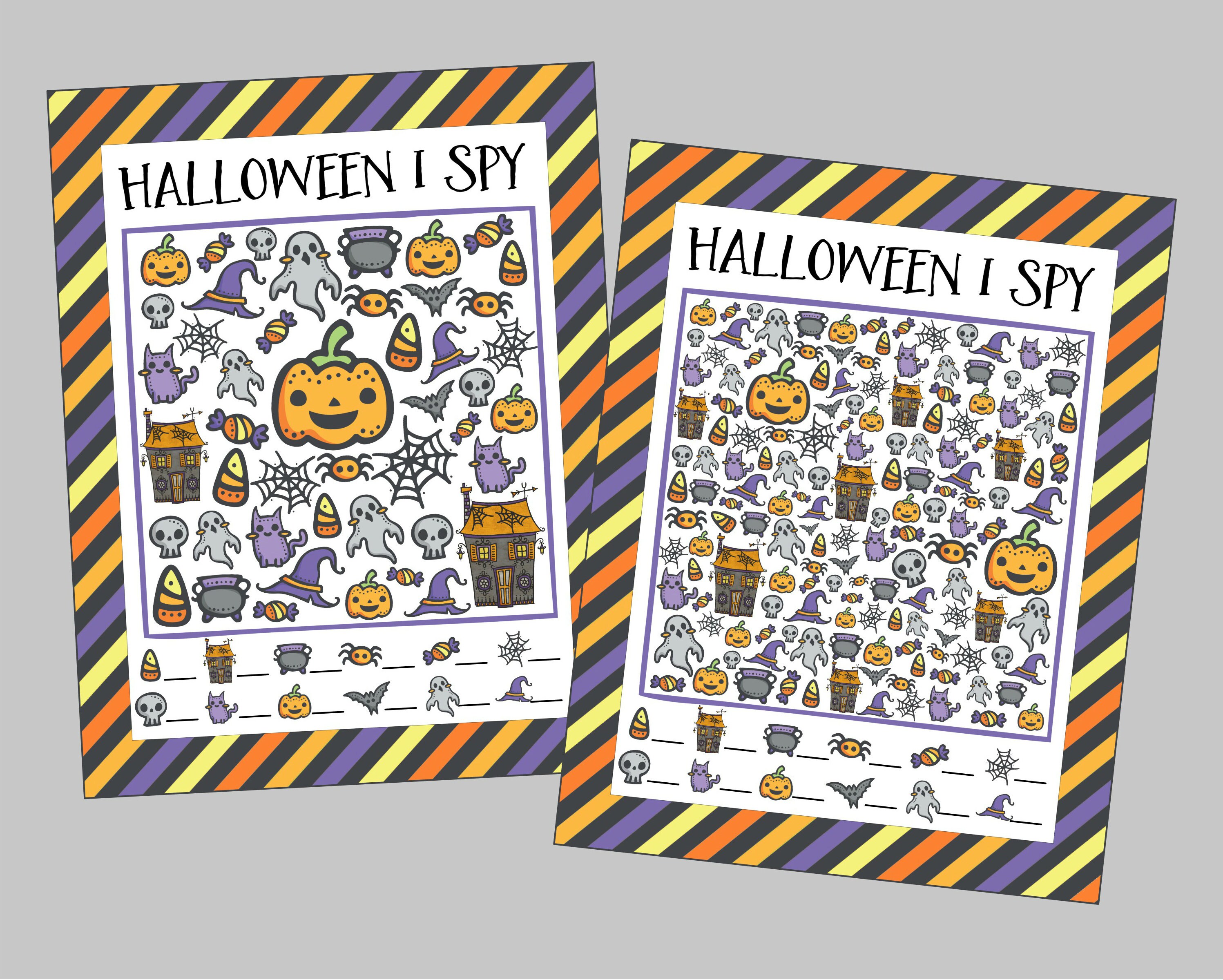 Download Halloween I Spy Printable Pages 5 Different Games Easier And Etsy