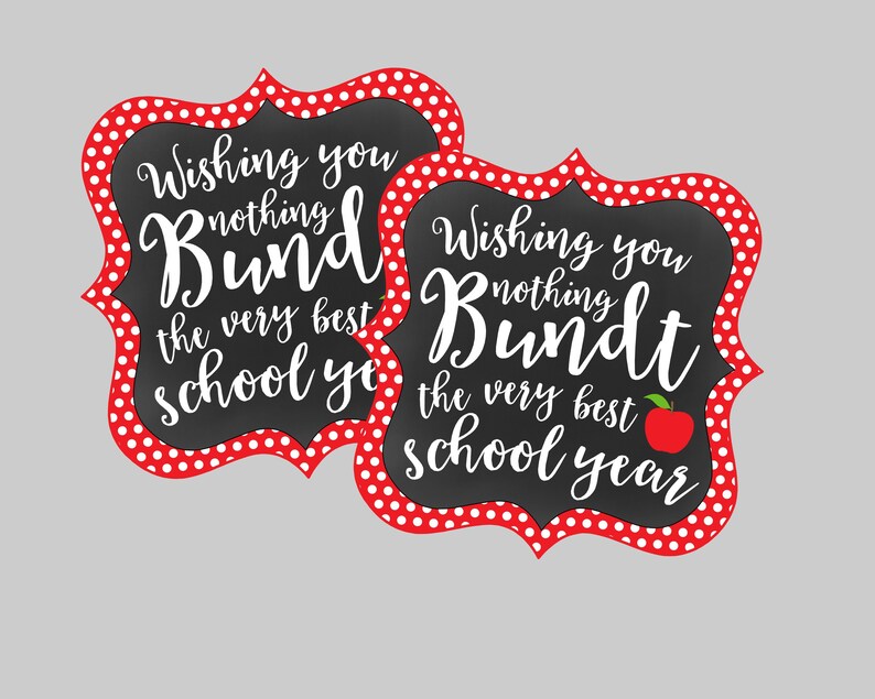 bundt cake tags for