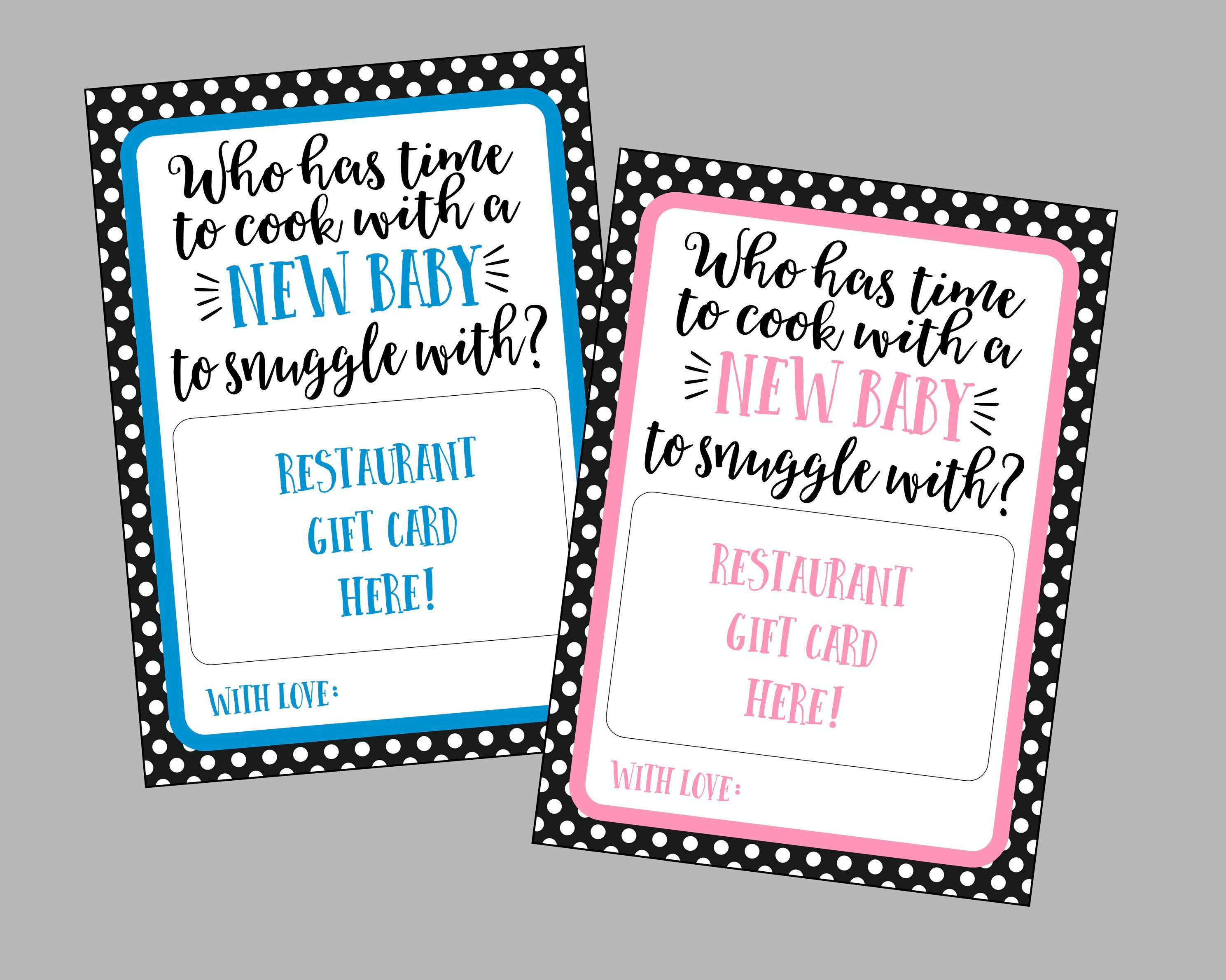 New Baby Gift Restaurant Gift Card Holder. 2 Options: Blue and - Etsy Sweden