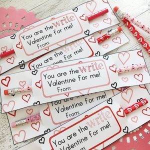 Printable Du bist der SCHRIFTLICHE Valentin für mich! Bleistift oder Stift Valentinskarten. Sofortiger digitaler Download. Perfekt zum Valentinstag Austausch.