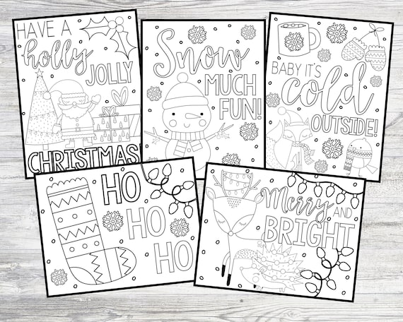 Printable Christmas & Winter Coloring Pages for Kids or