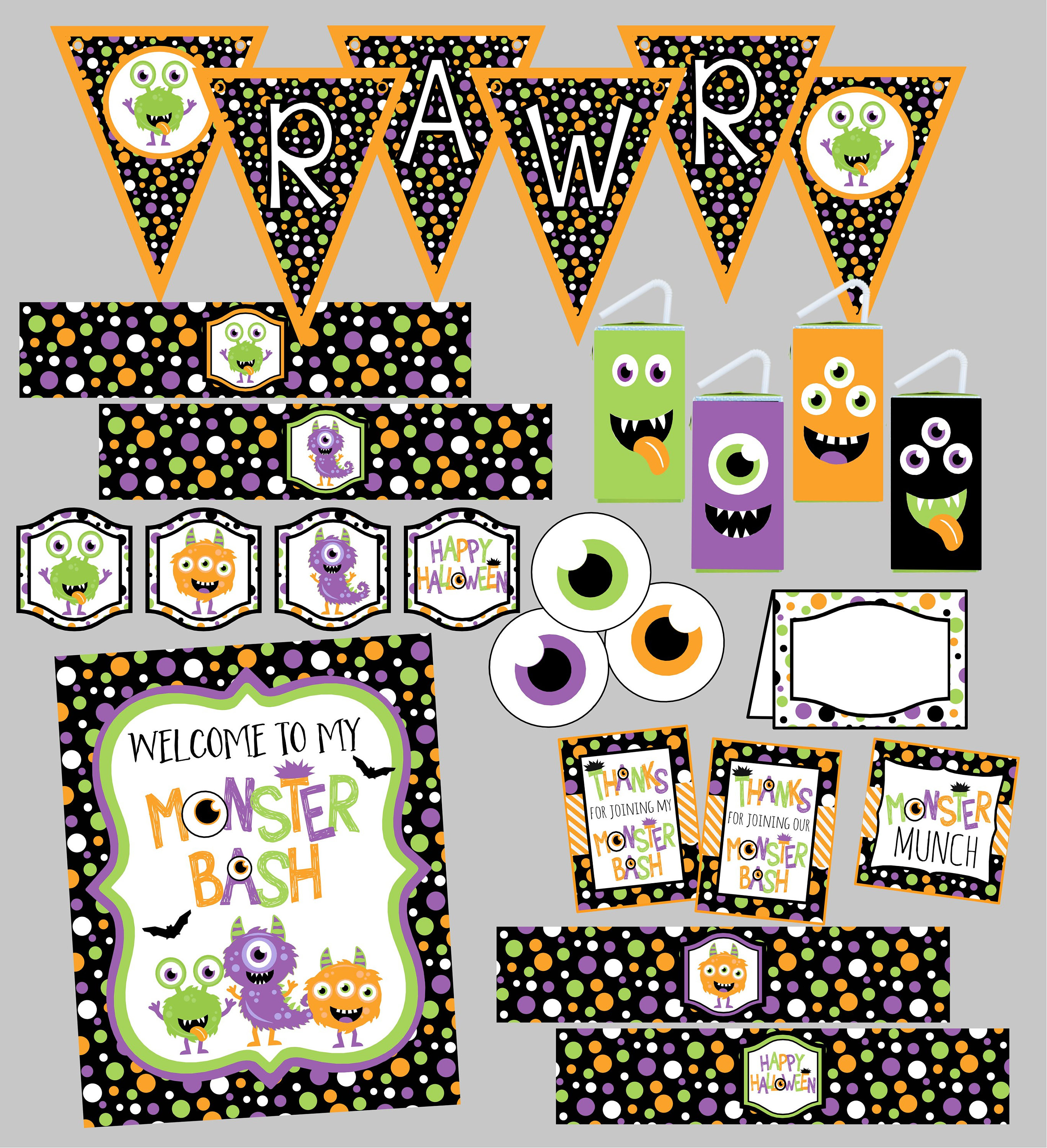Halloween Monster Printables