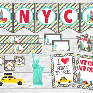 New York Party Mini-Package. Instant Digital Download. Perfect for NeW York Themed Party, Class Project, Geography or Fun!