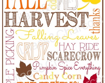 Fall Subway Art - Etsy