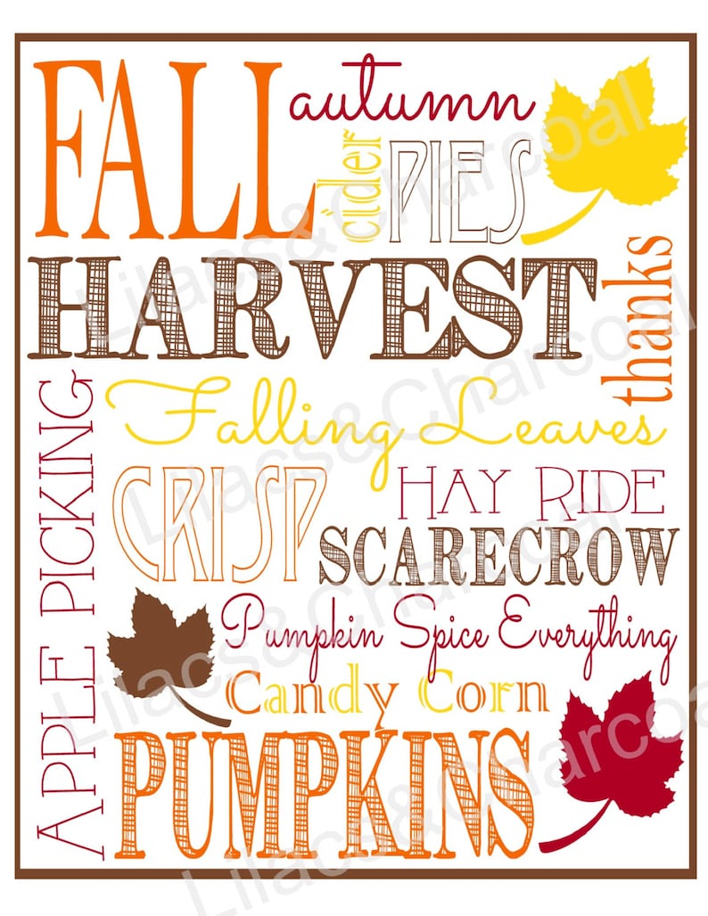 Upon SALE! Slide Subway Artwork Printable. Harvest, Autumn, Slide Subway Artwork. Printable Drop Indicator 8x10 picture relating to Subway Art Printable named Upon SALE! Drop Subway Artwork Printable. Harvest, Autumn, Tumble Subway Artwork. Printable Slide Indicator 8x10